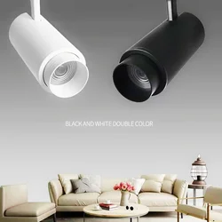 Adjustable focal length track light Shopping Mall Home Art Museum Exhibition Hall Studio bar COB rail spotlight AC85-240V LED