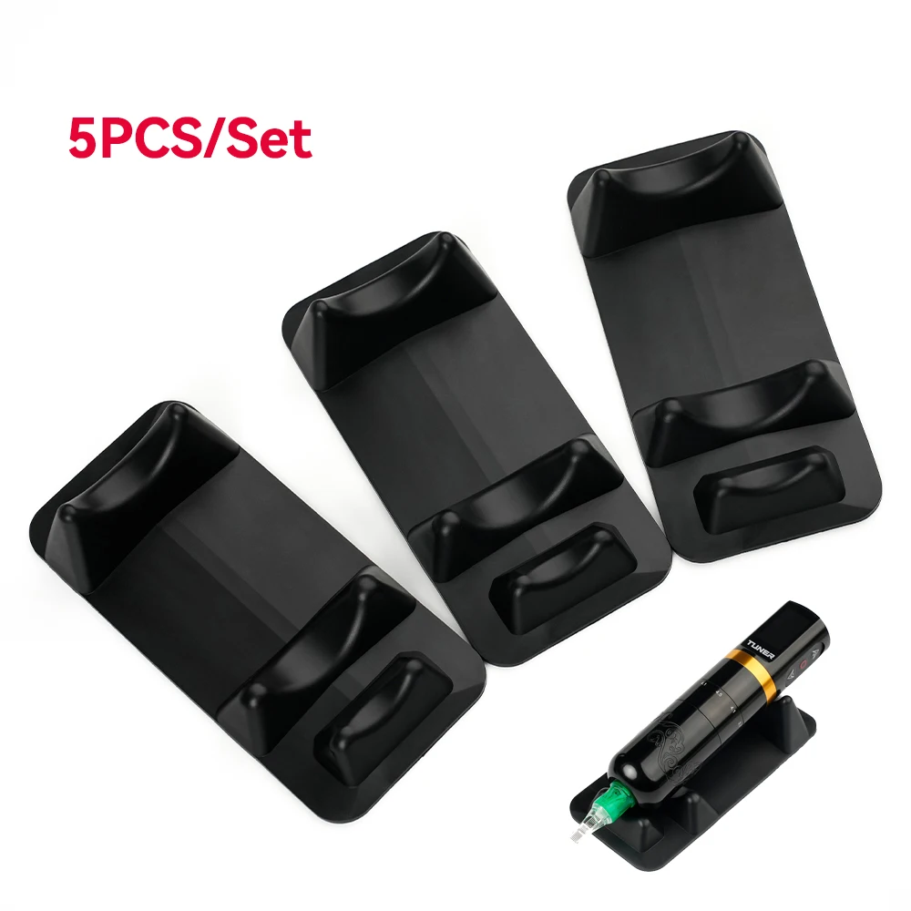 

5pcs Black Tattoo Machine Pen Holder Makeup Accessory Organizer Display Bracket Stand Permanent Tray Support Frame Tattoo Access