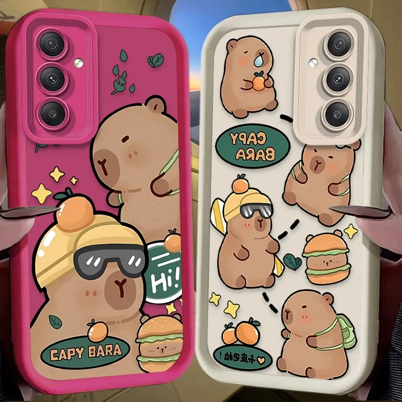 Coque d'impression Cool Capybara, pour Samsung Galaxy A54 A05 A05S A34 A24 A14 A53 A33 A23 A13 A52 A52S A32 A22 A12 A71 A51 A31 A50