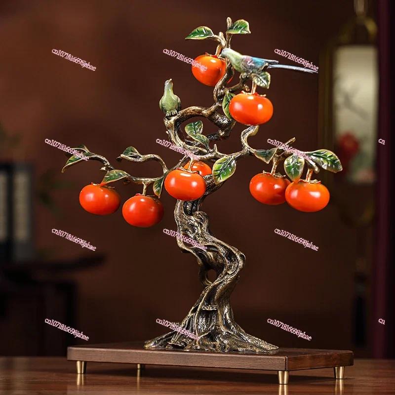 Persimmon Tree Ornament Persimmon Ruyi Home Furnishing Living Room Entrance Decoration Housewarming Opening Gift