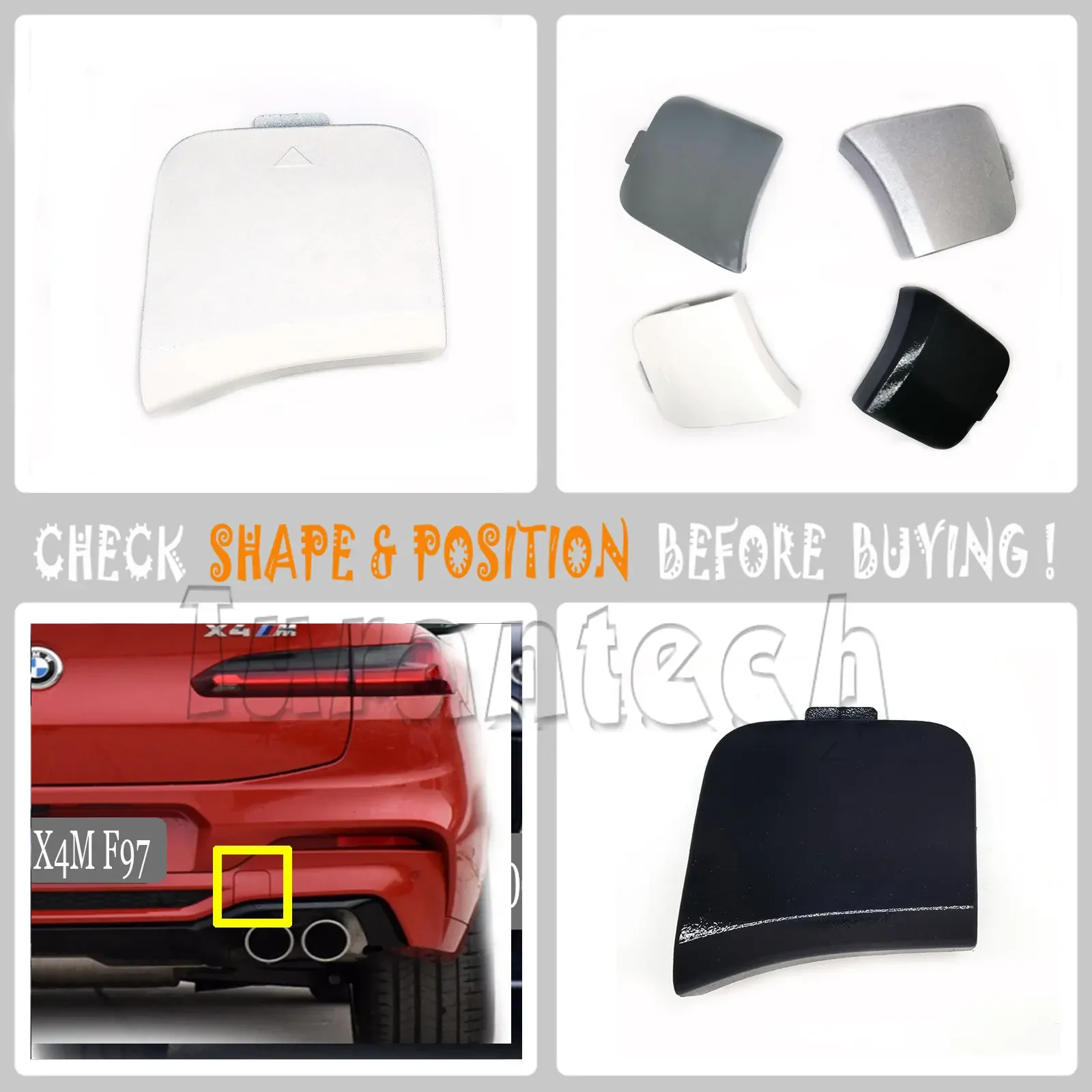 

TOW COVER for 2019-2022 BMW M series F98 X4M X4 M Rear Towing Hook Eye Cap 51128065282