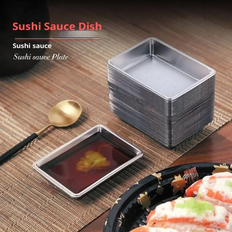 100Pcs Disposable Plastic Sauce Dishes - Clear Sushi Seasoning Trays, Mustard & Vinegar Dipping Bowls for Party, BBQ & Home Serv