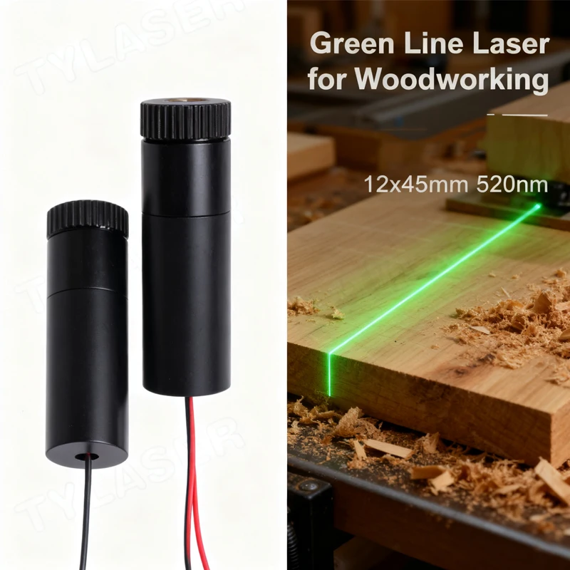 Adjustable Focus D12X45mm 3V/5V 520nm Green Line Laser Locator 5mw 10mw 20mw 30mw 50mw 80mw 135mw Focusable Laser Module