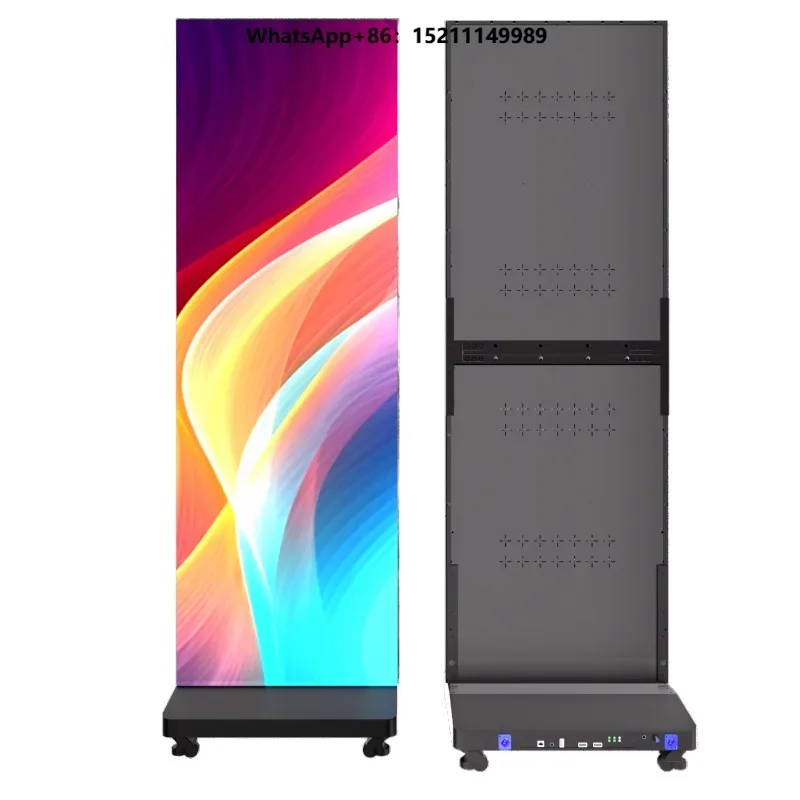 Led Poster Display P2.5 Mirror Screen GOB HD  Double Fold Led Poster for Digital Advertising Signage