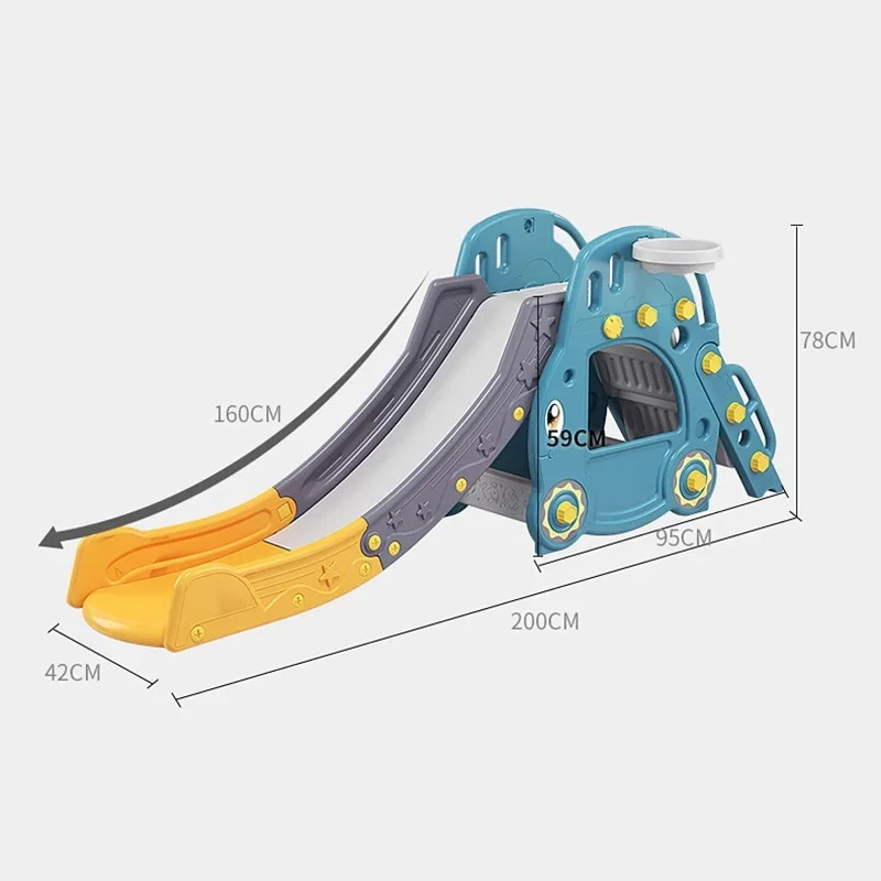 China Manufacturer customized order car shape playground sets Slide and Swing