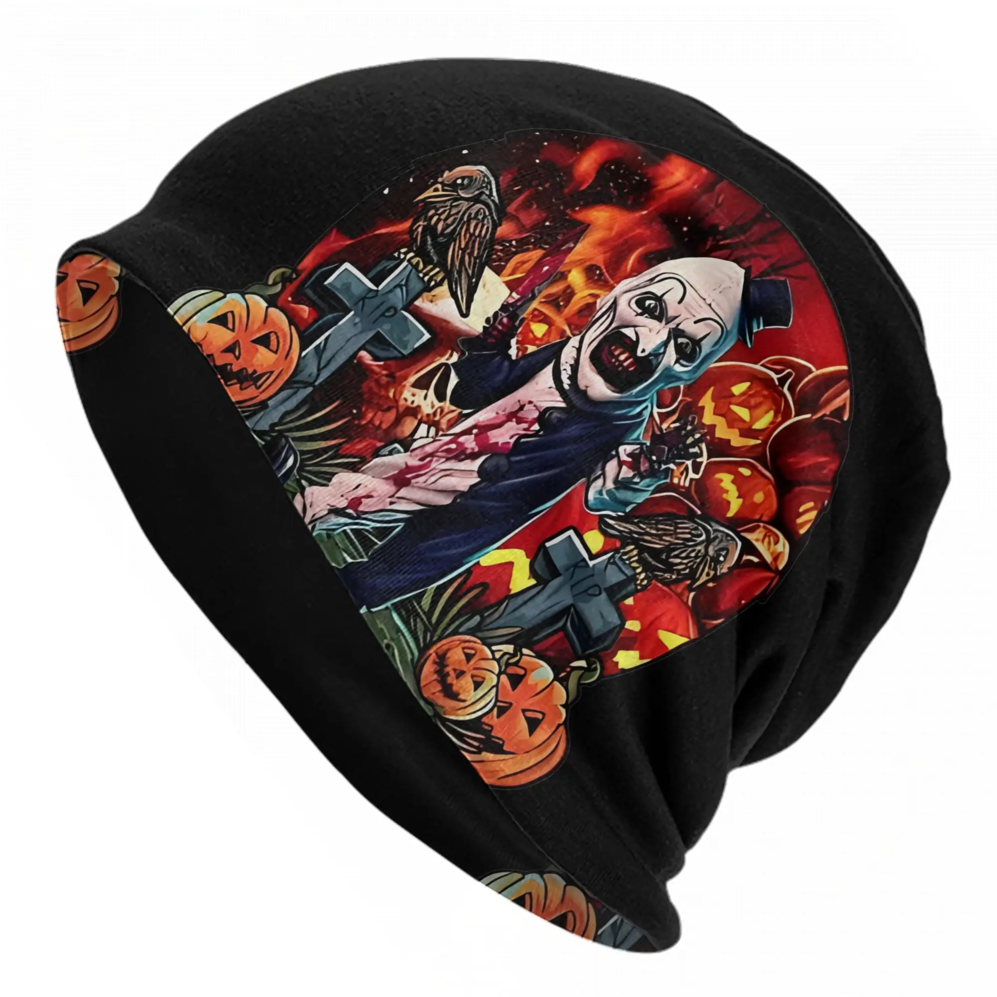Horror Movie Characters Caps Terrifier Vintage Unisex Ski Skullies Beanies Hat Spring Warm Multifunction Bonnet Hat