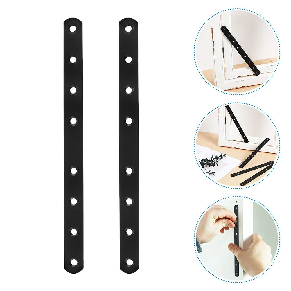 

Straight Furniture Corner Connector Laminate Code Brackets Woodworking Black Metal