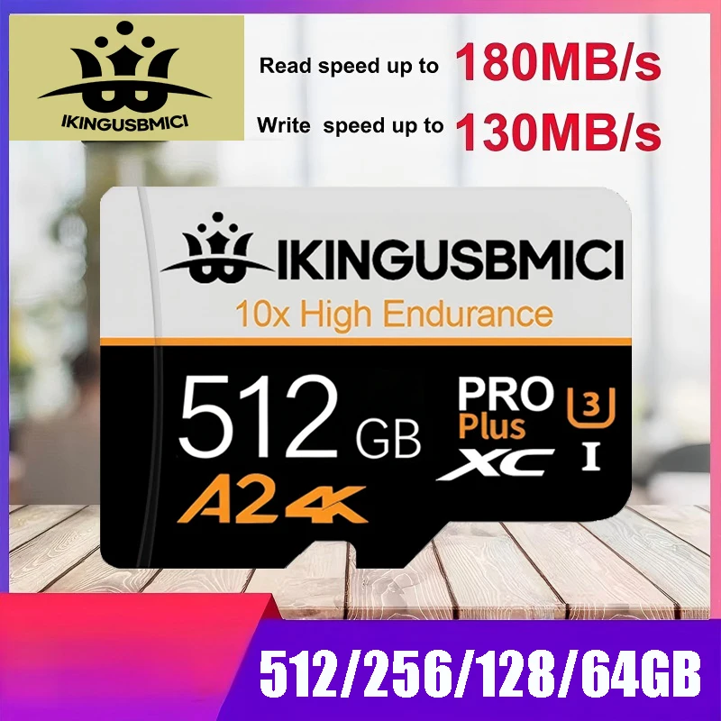 

Origial Micro SD Card U3 Class 10 High Speed up to 100GB/s TF Memory Card with Adapter - Available in 32GB 64GB 128G 256GB