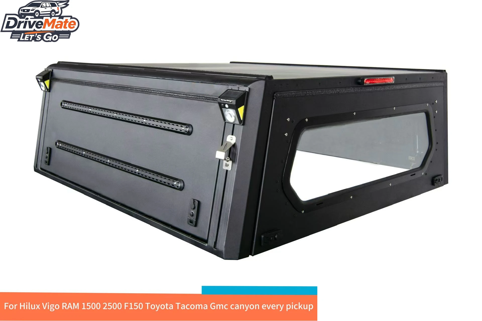 

4WD Truck Canopy for Chevrolet Silverado Ford Maverick Pickups Aluminum Alloy with Roll-up Waterproof Locking Tailbox FunctionsH