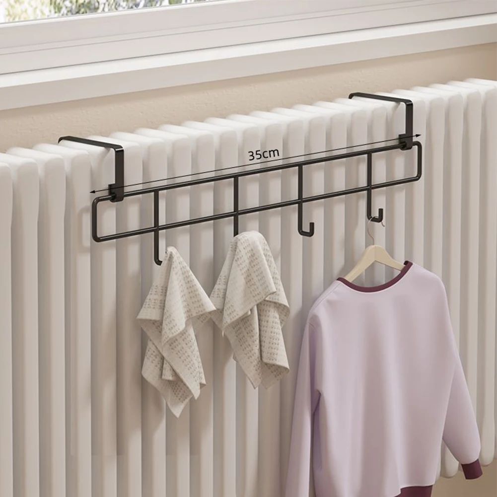 Bathroom Cloth Hanger Bathroom Storage Compact Design Innovative Design No Drilling Required For Heating Radiator