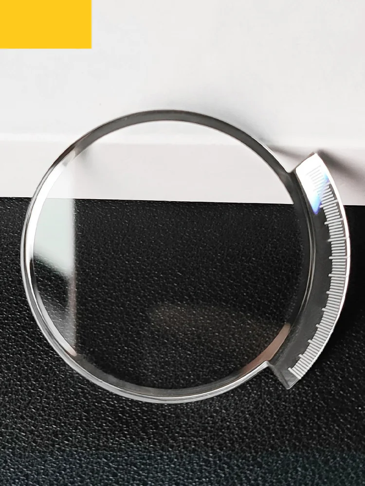 Зеркало в форме веера с синим светом, серебристо-черным, шелковым экраном для Diesel DZ 4413 4296 4372 4462 4504 4480, зеркало с поверхностью из минерального стекла