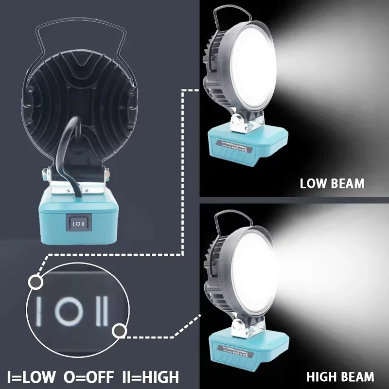 BAT618 أداة أجزاء لبوش 18 فولت بطارية ليثيوم أيون العمل ضوء المصباح مشاعل الشعلة الكهربائية الأضواء USB TypeC قوة البنك BAT610G