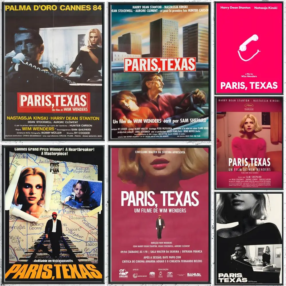Classic Road Movie Paris Texas Painting Calligraphy HD Canvas Poster Crease Free Waterproof All Space Wall Decor
