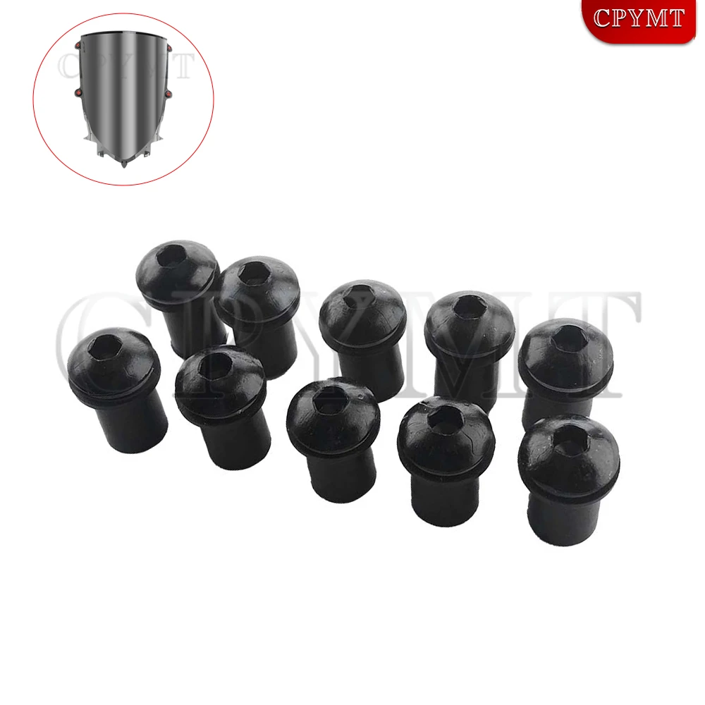 

10pcs M5 Windshield Bolt Windscreen Mounting Screw Nut Washer Fit for KNinja CBR600RR F3 F4 F4I GSXR YZF R1 R3 R6 R7
