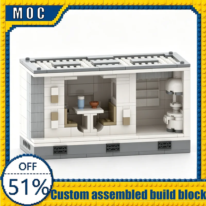 

NEW 330PCS Technology 021 EKitchen MOC Duel Platform Building Blocks Scene Model Educational Assembly Toy Birthday Gift For Boy
