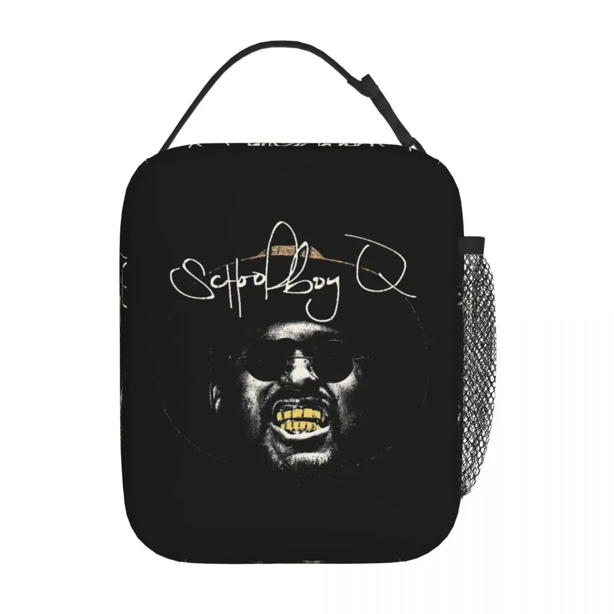 

Schoolboy Q Head ScHoolboy Q RAPPER Insulated Lunch Bag hip hop Storage Food Box Portable Cooler Thermal Lunch Boxes For Travel