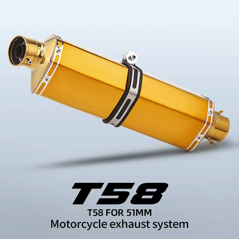 

Универсальный глушитель выхлопа мотоцикла для калибра 51 мм T58PCX125CBR650t58 модифицированный глушитель заднего выхлопа мотоцикла