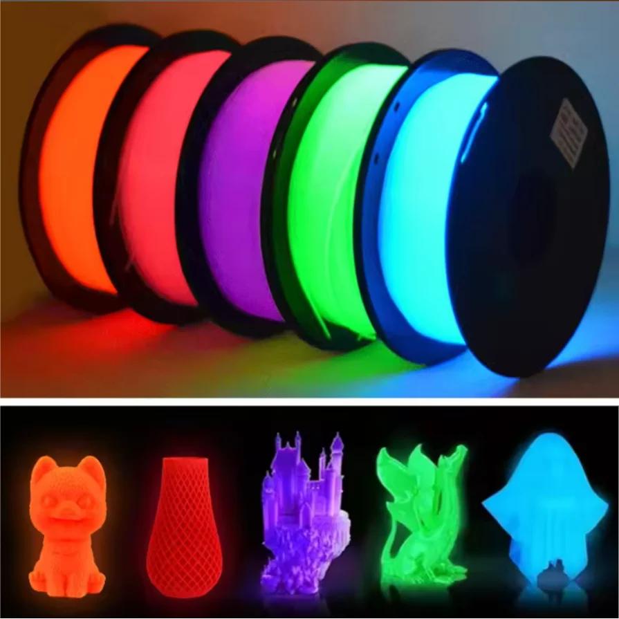 

Светящаяся в темноте нить PLA, 250 г, 1,75 мм, для 3D-принтера, с эффектом радужной смены цвета, светящаяся нить PLA, набор «Светлячок» (синий, зеленый, красный)