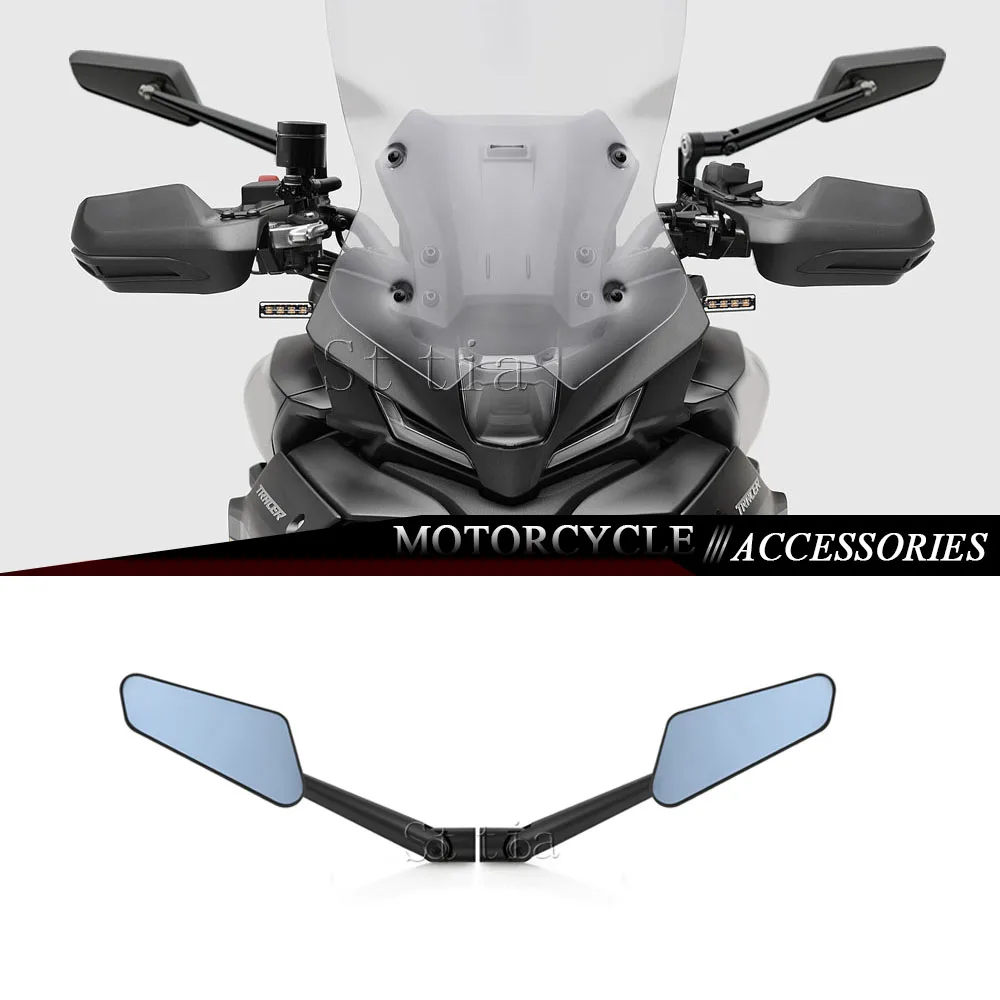 

New Motorcycle Aluminum Rear View Mirrors Blue Anti-glare Mirror Fit For Yamaha Tracer 9 Tracer 9 GT 25-26 TRACER 9 TRACER 9 GT