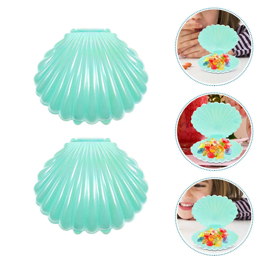 30 Pcs Mermaid Pearlescent Shell Candy Box Baby Snack Boxes for Adults Container Pp Small Gift Bulk