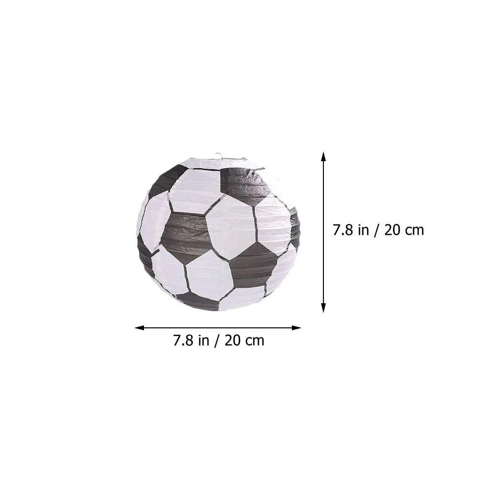 8 Pcs Football Paper Lantern Soccer Sports Balls Decorations Lanterns Lamp Kids Party Favors