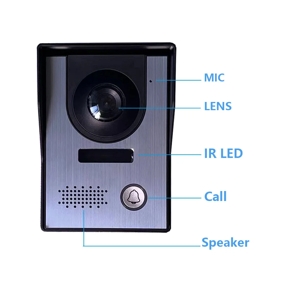 NEW Video Intercom System 7 Inches Video Doorbell Door System Kits Support Unlock Monitoring for Villa Home Office Apartment