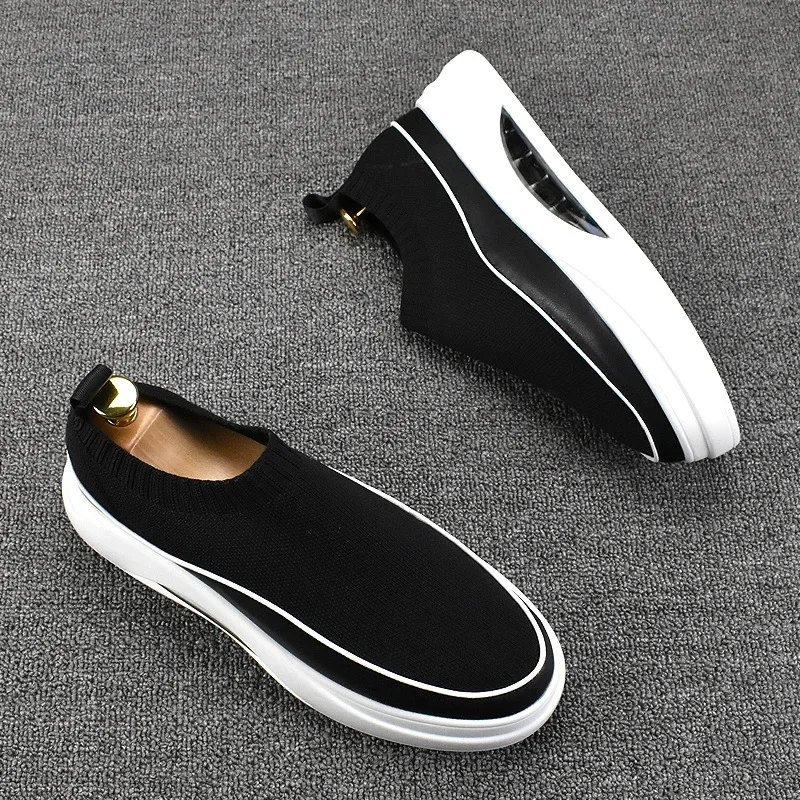 Men's Loafers Luxury Platform Casual Sneakers Tennis For Men Trends 2024 Comfortable Black Sports Outdoor Fashion Trekking Shoes