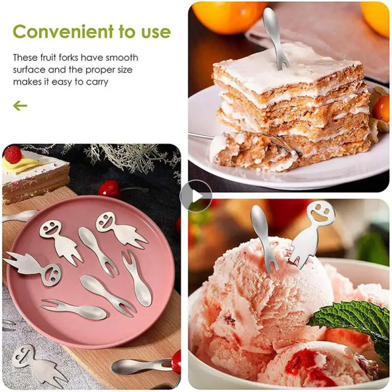 Creative Unique Design Easy To Use Stylish Bestselling Decorative Popular Creative Dessert Fork Food Pick Mini Fork Versatile