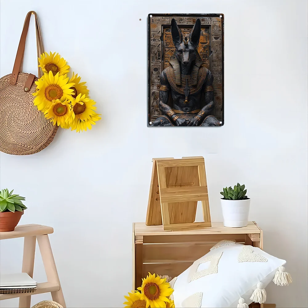 Anubis Of Egypt Vintage Metal Sign - Wall Art For Home, Office, Gym, Or Kitchen Decor - Perfect Gift For Mother\'S Day & Boys