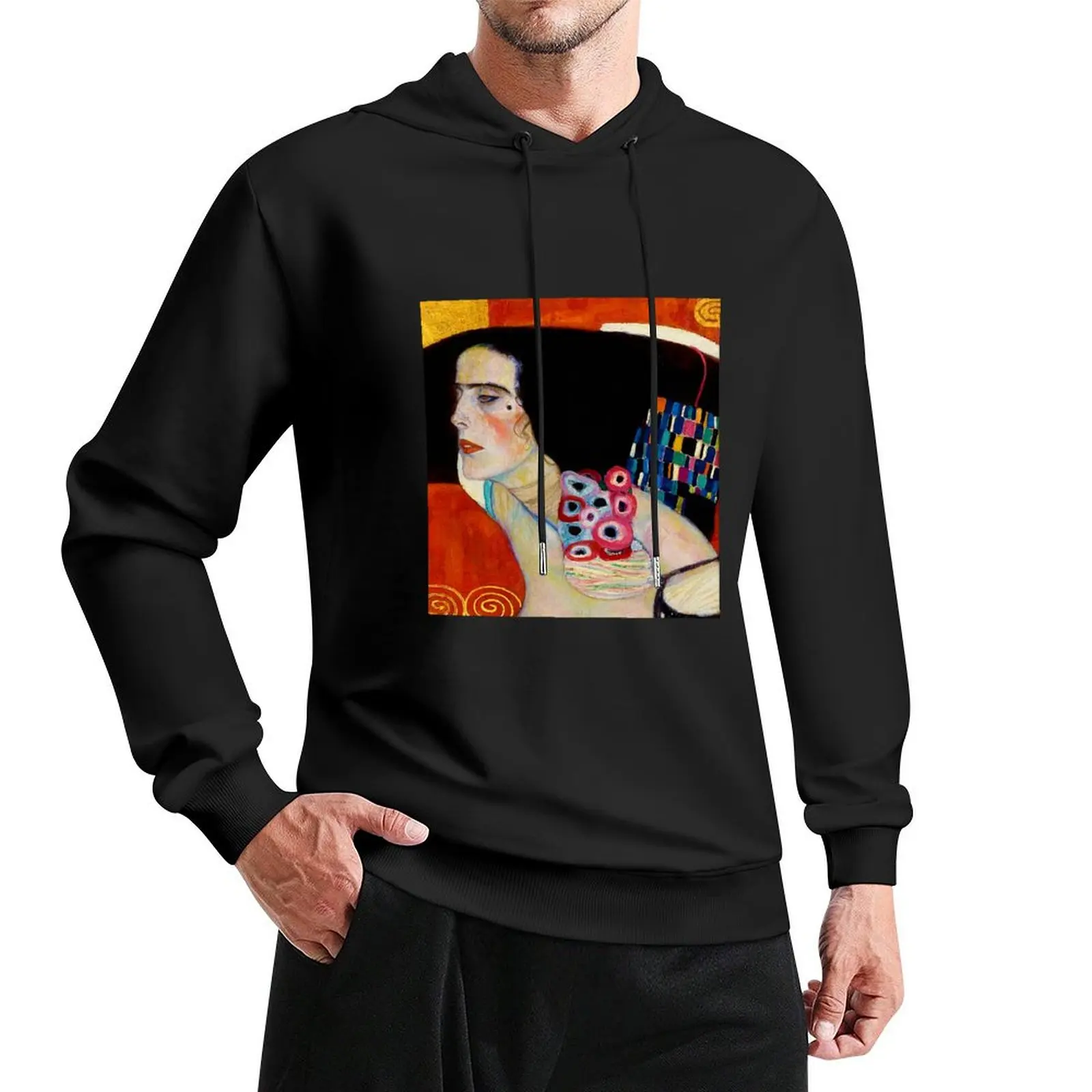 Gustav Klimt Judith II detail Pullover Hoodie clothes for men japanese style men wear men's sweat-shirt set hoodie