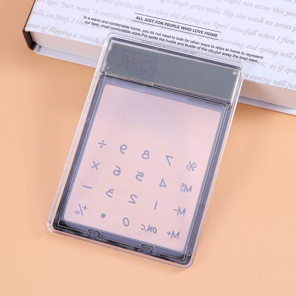 

2Pcs Solar Calculator Touch Screen Mini Basic Calculator Portable for Students Office Home Use Calculators Mini Calculators