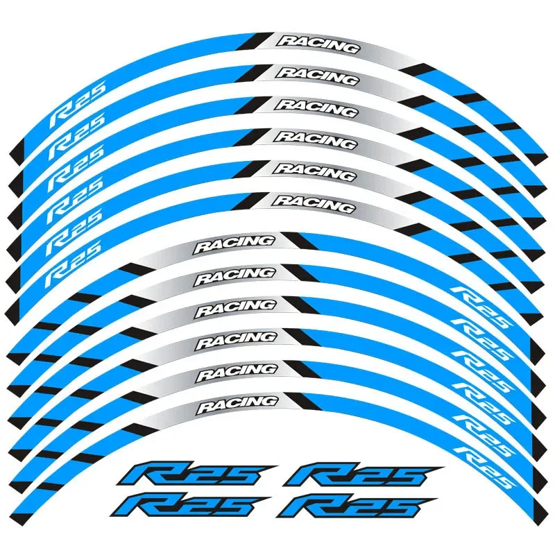 For Yamaha YZFR25 R25 Motorcycle Parts Contour Wheel Decoration Decal Sticker - B