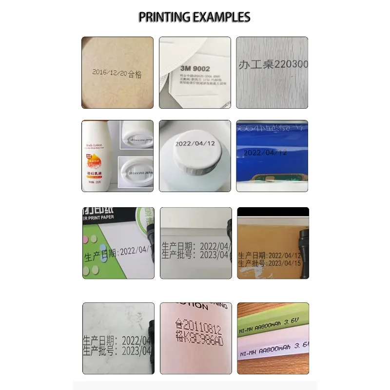 Portable Manual 600DPI TIJ Inkjet Coding Machine Touchscreen 1‑Year Warranty for Egg Cloth Date Barcode Label Printing