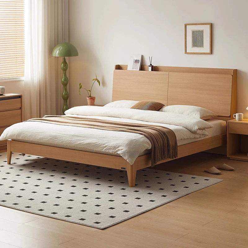 

Деревянная дизайнерская кровать для спальни, современная двойная рама, напольная кровать для хранения вещей, королева, экономия места, красота Cama Solteiro, мебель для гостиной