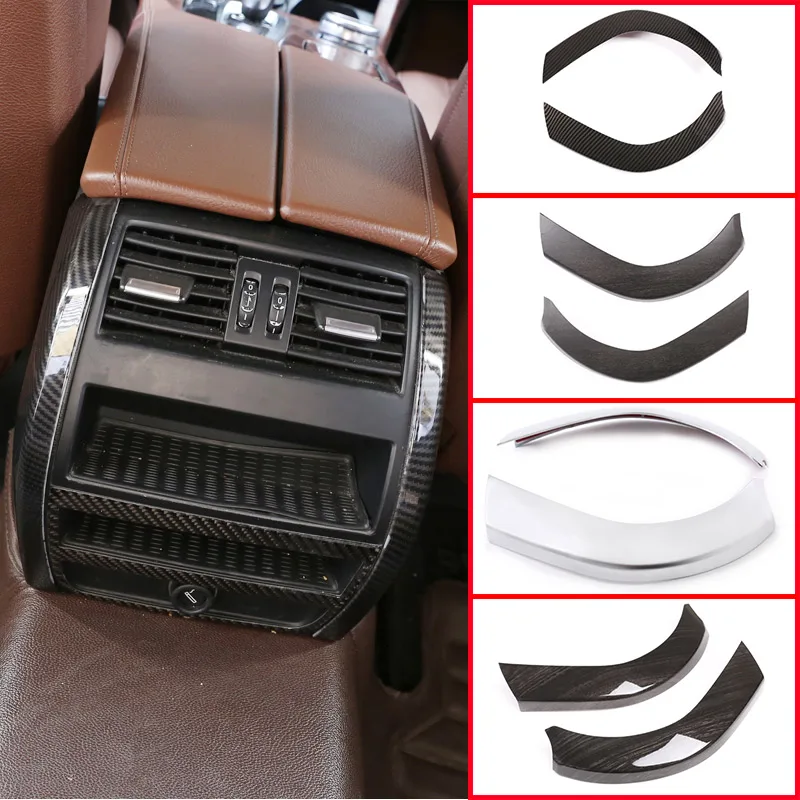 

For BMW 5 Series F10 F18 528li 2011 -2016 4 Color ABS Carbon Fiber Car Rear Air Vent Side Decorative Trim Interior Accessories