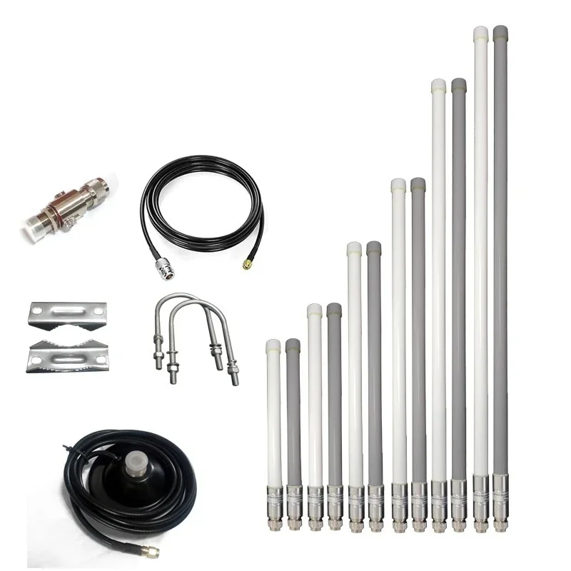 

Outdoor 868MHz 915MHz antenna 3dbi 5.8dbi 8dbi 10dbi 12dbi omnidirectional communication antenna 4g Lte fiberglass antenna