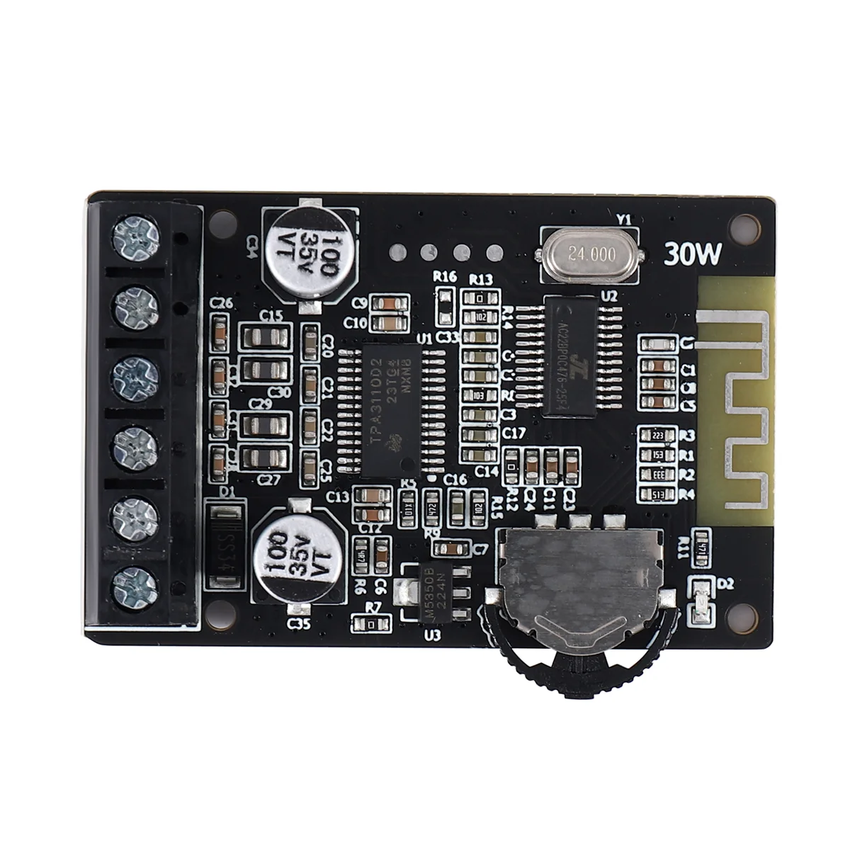 

20W Stereo Bluetooth Power Amplifier Board 12V / 24V High Power Digital Power Amplifier Board XY-P15W Without Shell