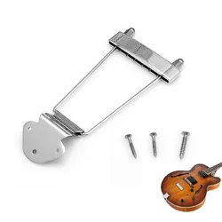 Chrome Trapeze 6-string Tailpiece for Archtop Guitar High Quality New ARE4 Jazz Guitar Bridge Jazz Guitar Replacement Parts New