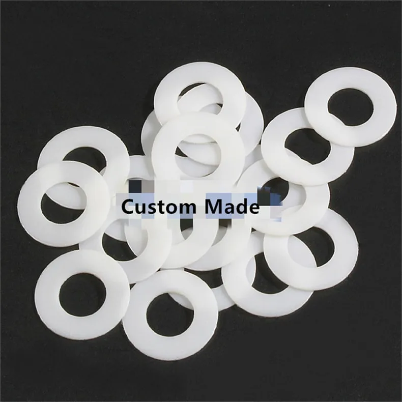 Maßgefertigte PTFE-Abstandshalter, 100 Stück, Innendurchmesser 1 mm - 2,5 mm, chemikalienbeständige Distanzstücke, reibungsarme Unterlegscheiben, antihaftbeschichtete Dichtung für Ventile – Detail 12