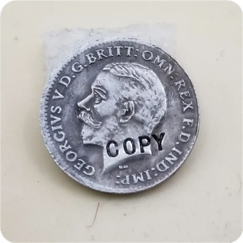 1927 United Kingdom 3 Pence - George V COPY COIN-non-currency coins-replica coins medal coins collectibles badge Crypto Challeng