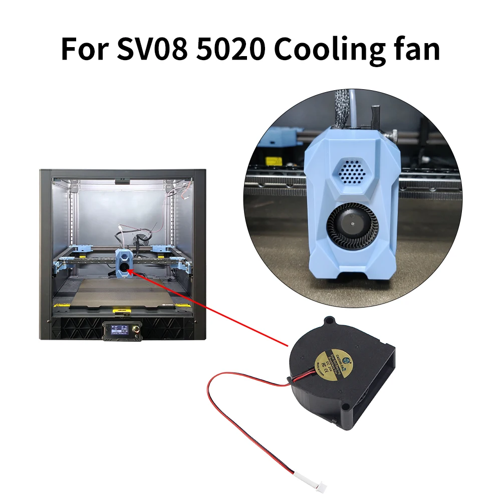 For SV08 5020/4010/3010 Double Ball Fan Fast Cooling Fan And Silent Fan For SV08 3D Printer - Image 2