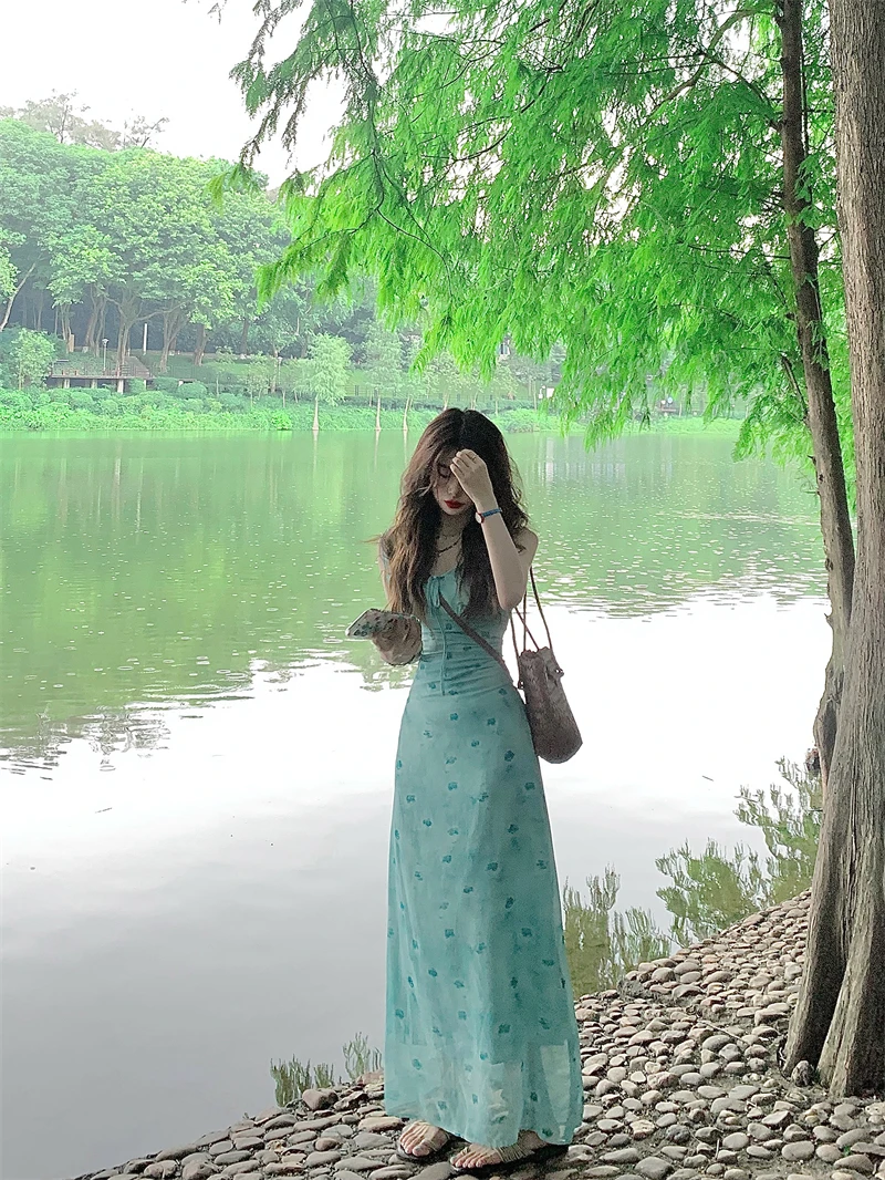 Vestido Longo Floral Degradê E - Summer Line Clothing Brand avaliação e preço