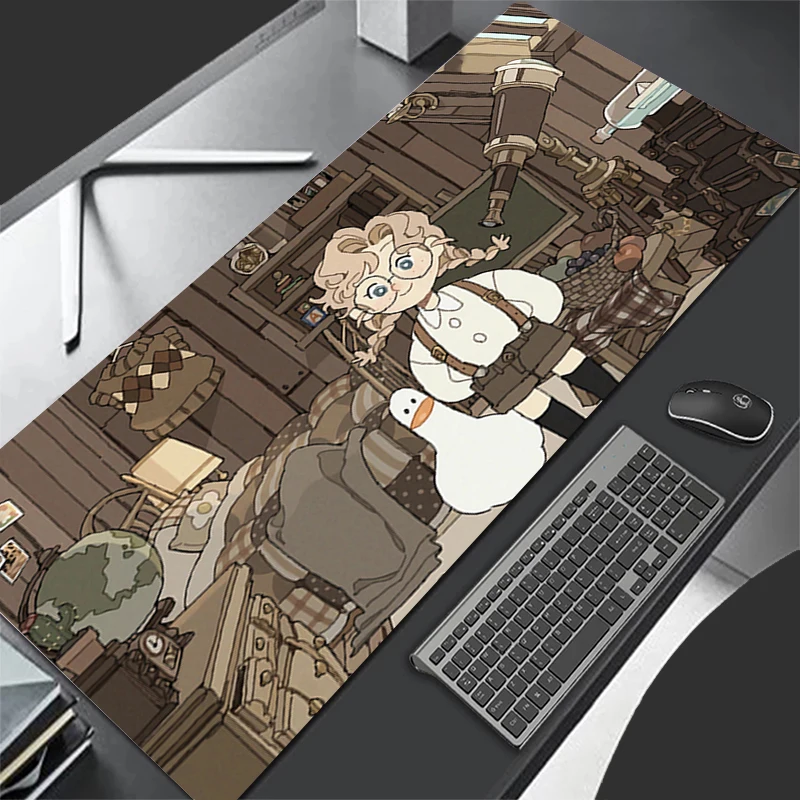 

Mouse Pads Desk Mat Protector Retro Illustration Gaming Mousepad Office Table Decor Keyboard Long Pad Computer Gamer Mats