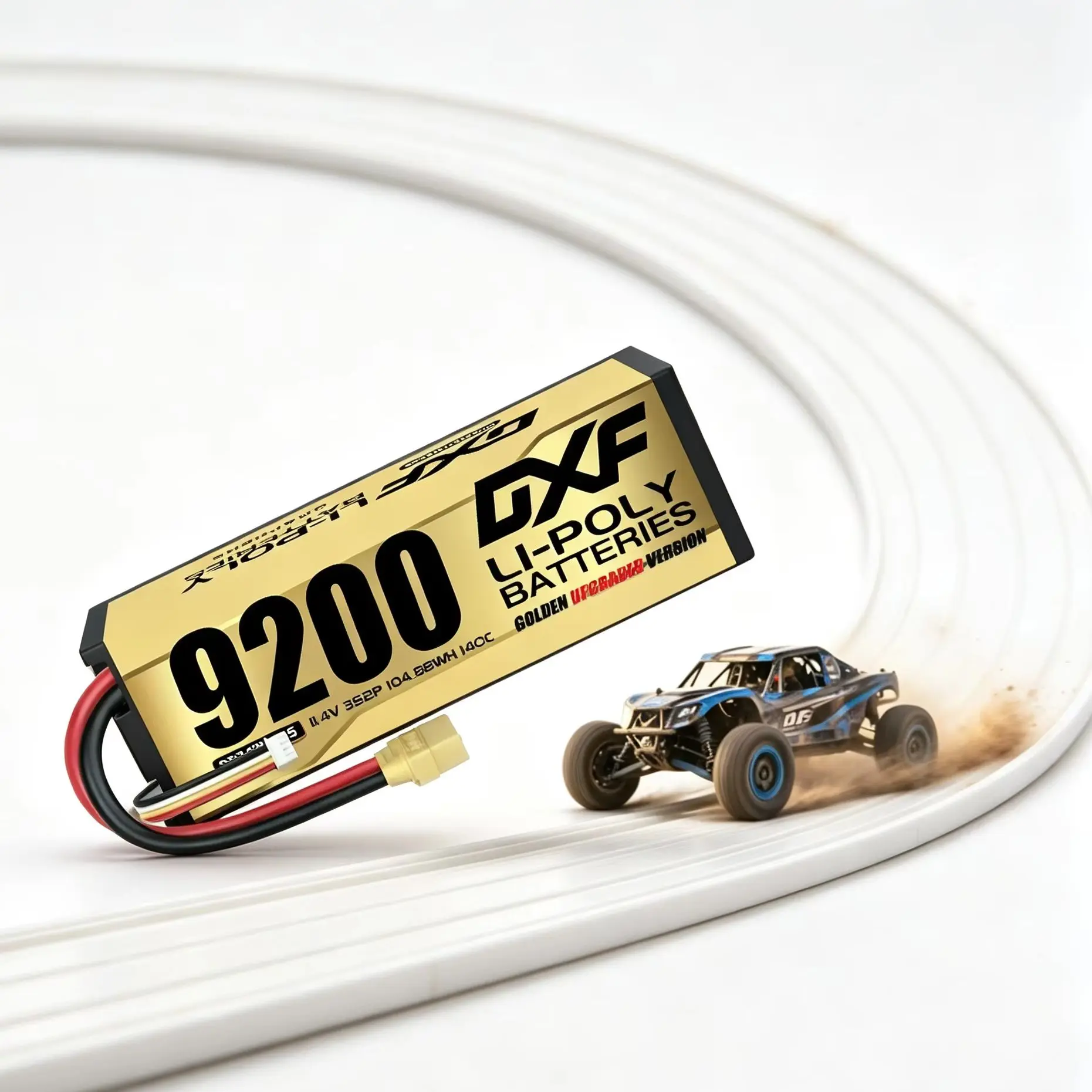 DXF 11,4V Graphen-Akku 9200mAh 140C RC-Akku für RC-Autos, Flugzeuge, Hubschrauber, Boote, Buggys, Modellbau, Spielzeugautos, Flugzeuge