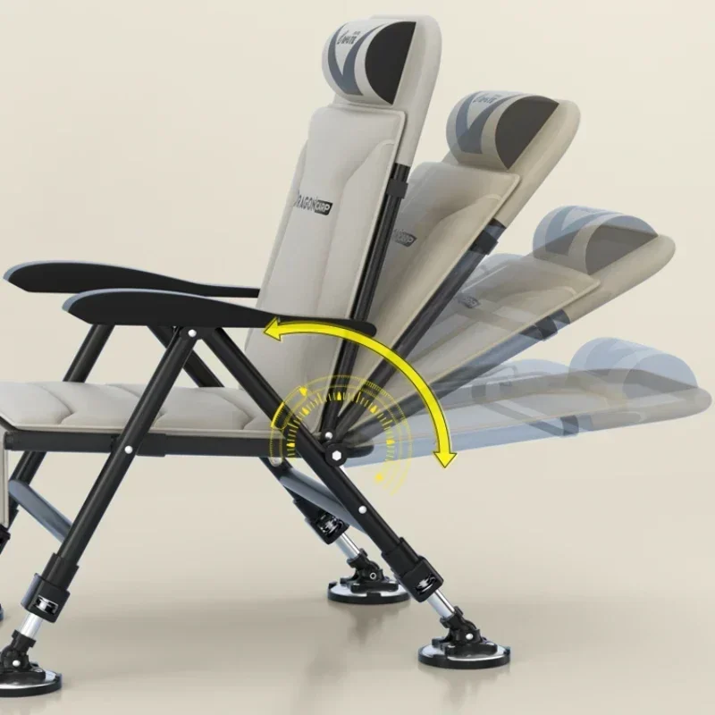 كرسي صيد محمول قابل للطي للسفر متعدد الوظائف طاولة مستلق ومقعد صيد 2024 نموذج جديد معدات الشاطئ