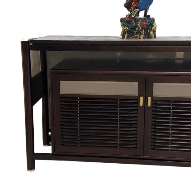 

Входная перегородка из цельного дерева в китайском стиле у настенной полосы для большой квартиры, легкая роскошная входная платформа