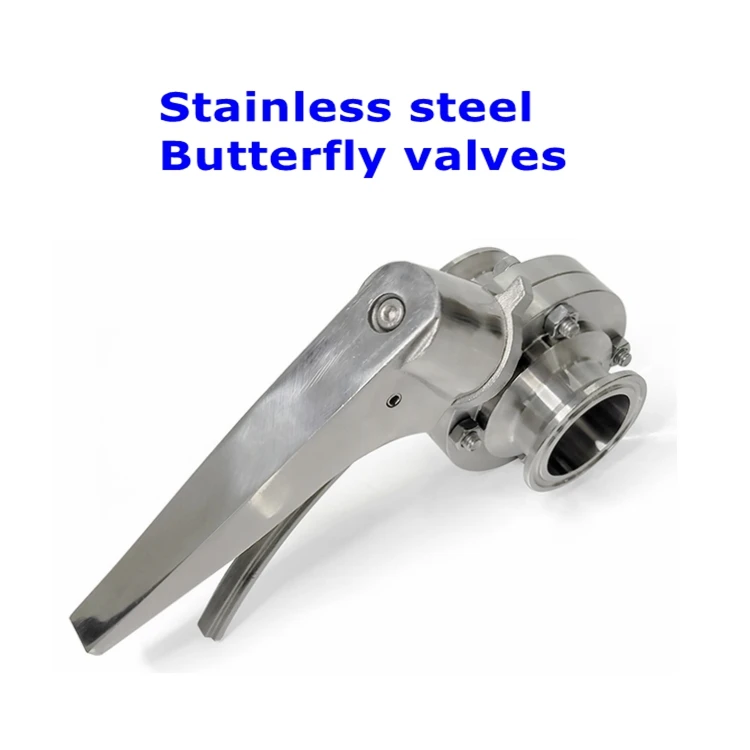 304 stainless steel duckbill butterfly valve quick installation beer equipment 316 clamp type quick connection welding valve