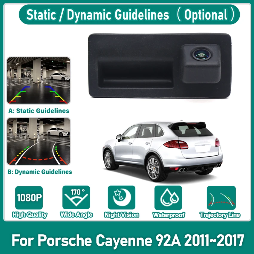 

Автомобильная камера багажника для Porsche Cayenne 92A 2011 ~ 2013 2014 2015 2016 2017 Автомобильная камера заднего вида HD CCD ночного видения