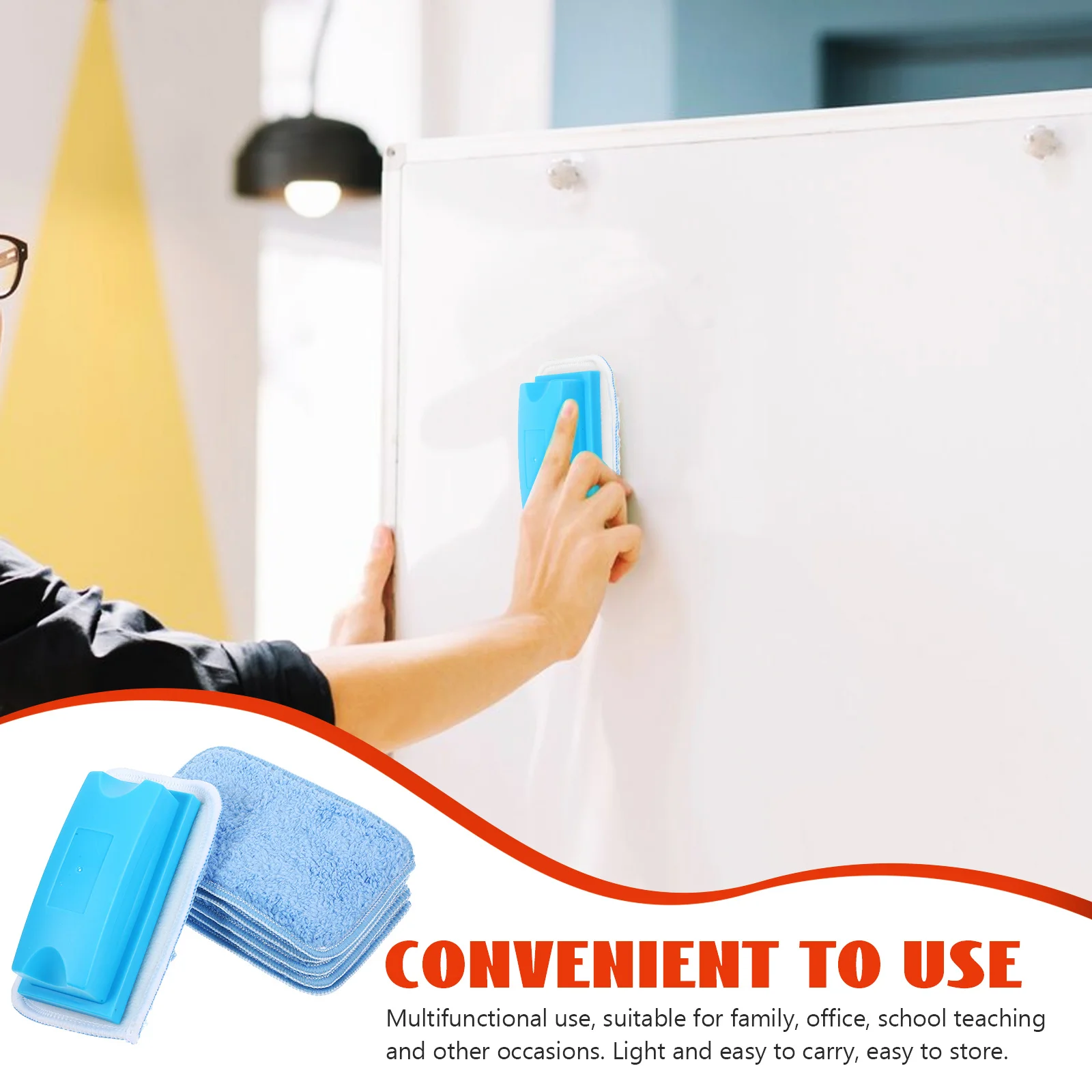 1 set 1 Set Whiteboard Eraser Chalkboard Eraser Portable Lightweight Dry Erase Tool For Office Classroom Home Reusable Wipe