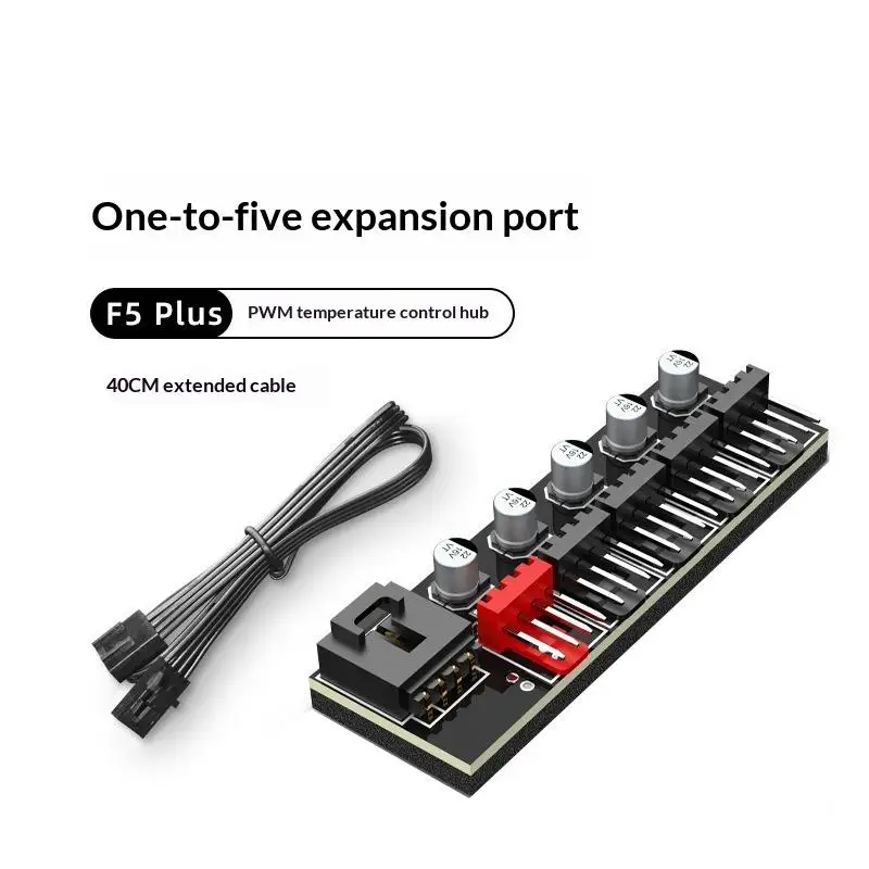4 Pin PWM Fan Hub Splitter 1 To 5 Way Splitter With 40cm Cable Hub Molex Power Supply For Desktop PC Case Cooling Fans